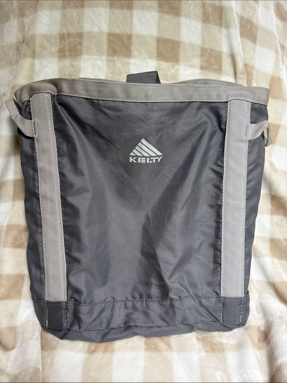KELTY Khaki Gray Nylon CAMP CARTON Camping Storage Bag